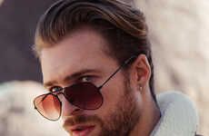 Stainless Steel Aviator Sunglasses