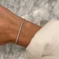 Elegantly Refined Diamond Bracelets - The Mini Diamond Tennis Bracelet Contains 60 Round Diamonds (TrendHunter.com)