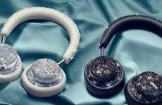 Dazzling Crystal-Covered Headphones