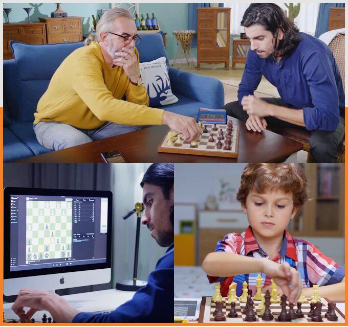 Connected Wooden Chess Sets
