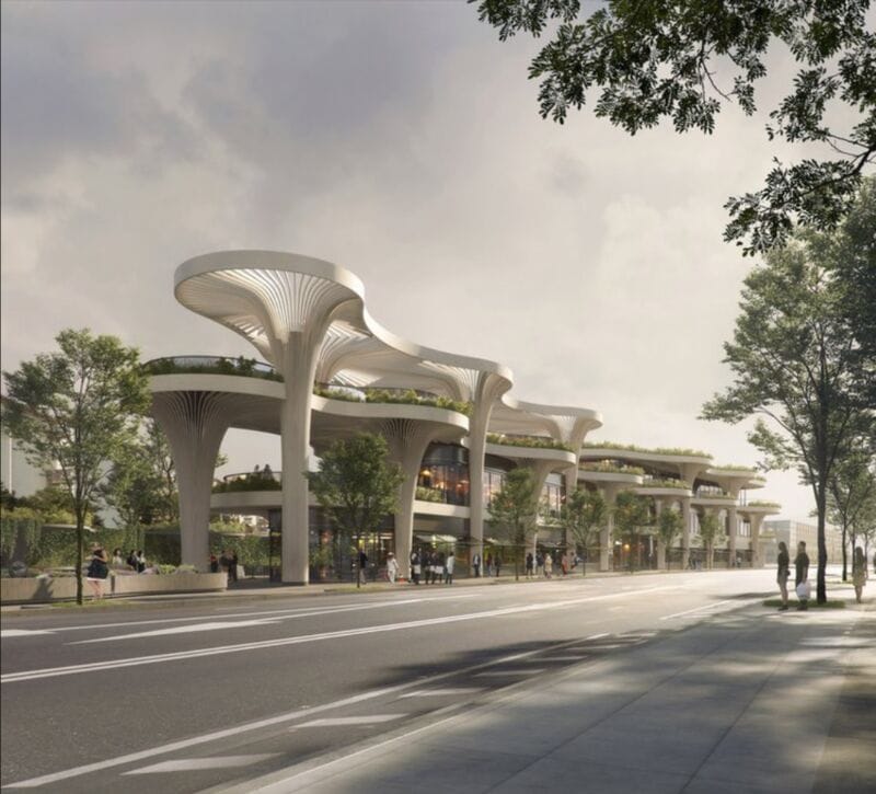 Tree-Inspired Solar-Powered Shopping Centers