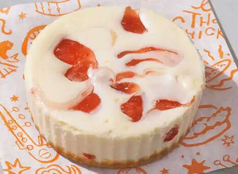 Single-Serve Strawberry Cheesecakes