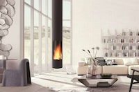 Sleek Cylindrical Tube Fireplaces