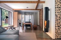 Sleek Cylindrical Tube Fireplaces Image 4