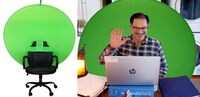 Chair-Mounted Streaming Green Screens Image 1