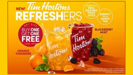 Fruity Green Tea-Blended Refreshments