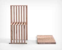 Simplistic Wooden Slab Seats Image 4