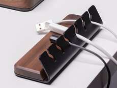 Dedicated Desktop Cord Organizers : Wood Cable Organizer