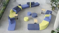 Block-Like Modular Office Sofas Image 1
