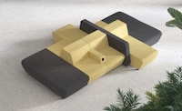 Block-Like Modular Office Sofas Image 3