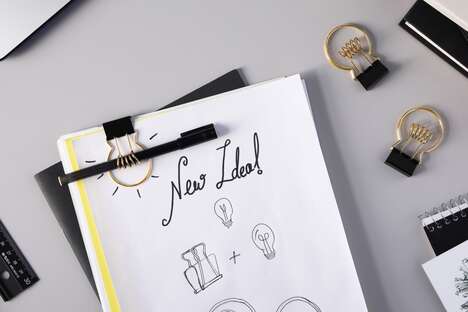 Lightbulb-Shaped Binder Clips