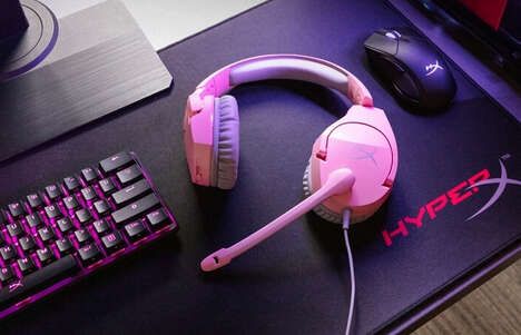 Pink-Hued eSports Headsets