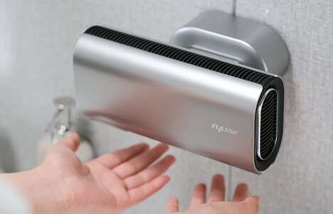 At The Same Time concept body dryer hastens drying time in public
