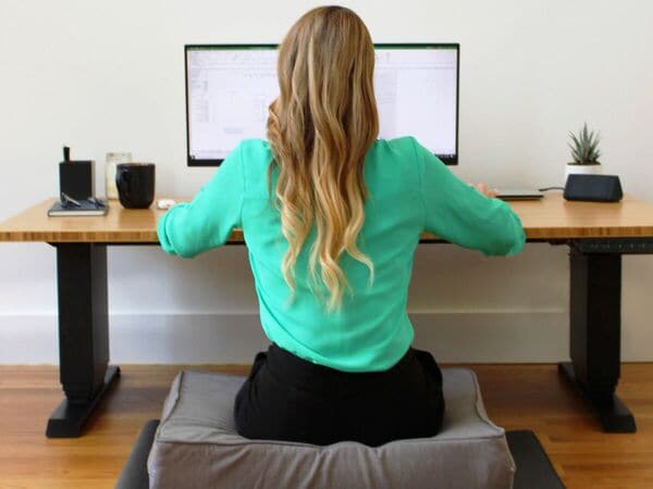 floor sit stand desk