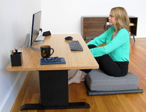 seated floor desk