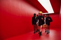 Striking Red Runway Tunnels Image 2