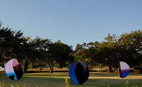 Colored Iridescent Mirror Sculptures