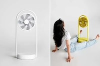 Storage-Friendly Wireless Standing Fans Image 3