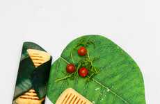 Naturalistic Leaf-Shaped Food Wraps