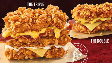 Triple-Chicken Fillet Sandwiches