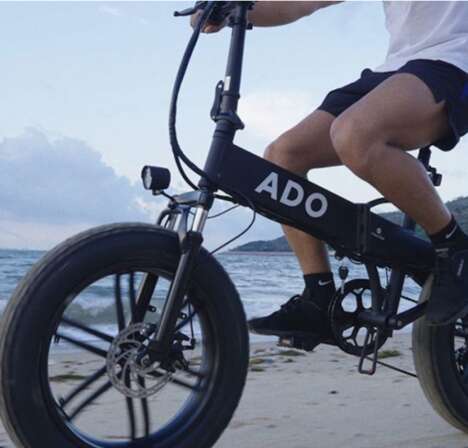 Thick-Tired Collapsible E-Bikes