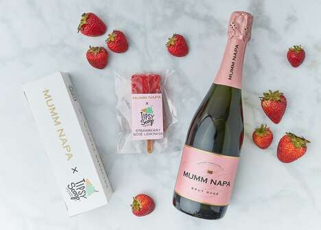 Ros&eacute;-Infused Popsicles