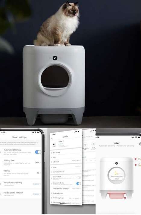 Connected Self-Cleaning Litter Boxes