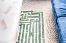 Maze-Inspired Hand-Tufted Rug Lines