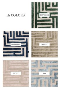 Maze-Inspired Hand-Tufted Rug Lines Image 5
