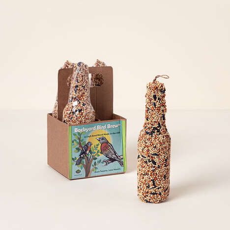 Bottle-Shaped Birdseed Cakes