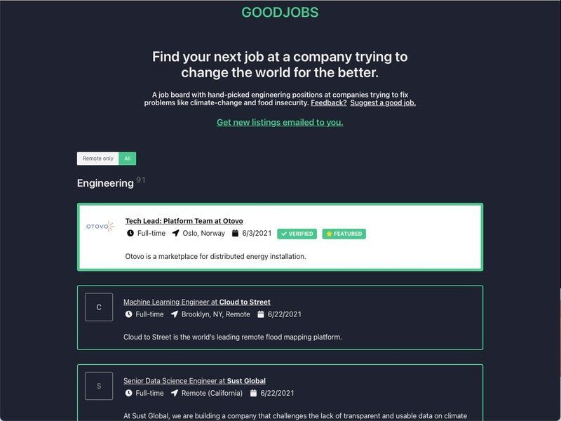 Social Good Job Boards