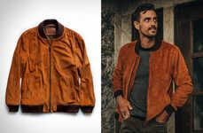 Rugged Suede Bomber Jackets