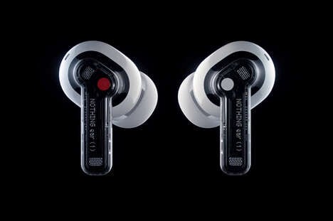 Transparent Component-Focused Earbuds