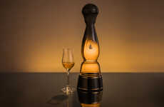 Gold-Adorned Tequila Bottles
