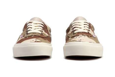 Camo Patterned Low-Cut Sneakers