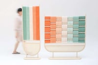 Pastel Rattan Room Dividers Image 1