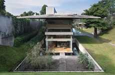 Contrasting Concrete-Roofed Houses
