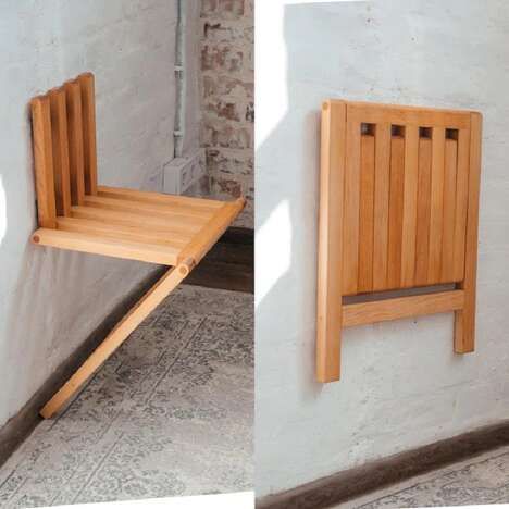 The 'Pad' transforms from a simple flat wooden slab to a complete folding  chair! - Yanko Design