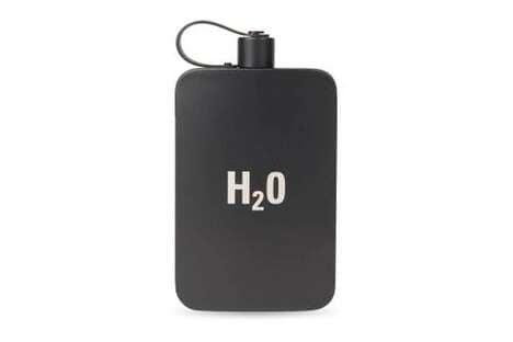 Sleek Flask-Shaped Water Bottles