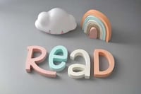 Wooden Pastel Nursery Signs Image 1