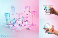 Elegant Iridescent Glassware Image 1