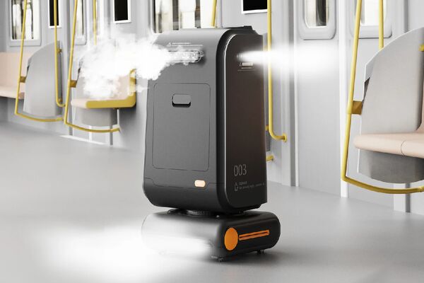 Disinfecting Guide Robots