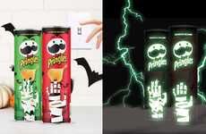 Glow-in-the-Dark Crisps Cans