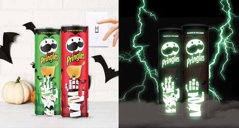 Glow-in-the-Dark Crisps Cans