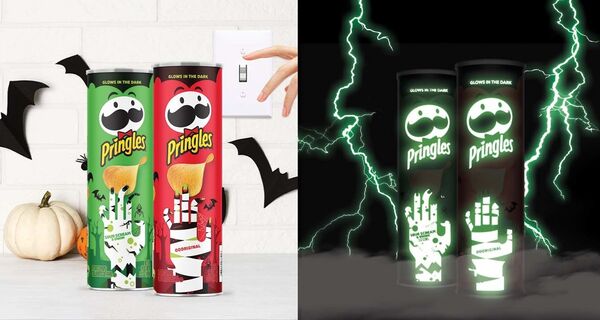Glow-in-the-Dark Crisps Cans