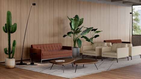Dimpled Backrest Slim Sofas