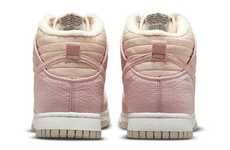 Cherry Blossom-Hue Fuzzy Sneakers