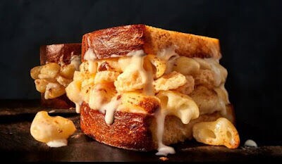 Macaroni-Stuffed Grilled Cheeses