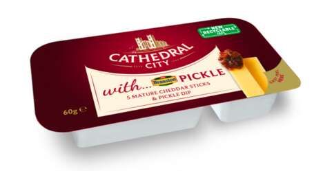 Recyclable Cheese Snack Packaging : Cathedral City snack packs