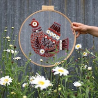 Dried Flower Embroidery D&eacute;cor Image 4